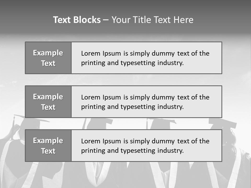 A Group Of People In Graduation Gowns Standing Together PowerPoint Template