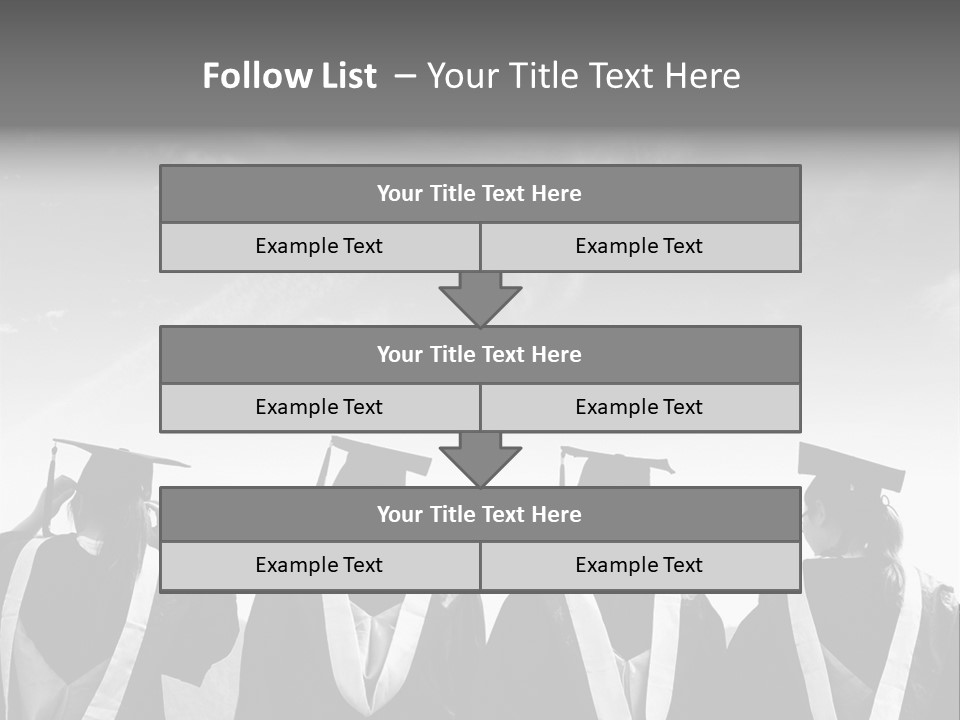 A Group Of People In Graduation Gowns Standing Together PowerPoint Template