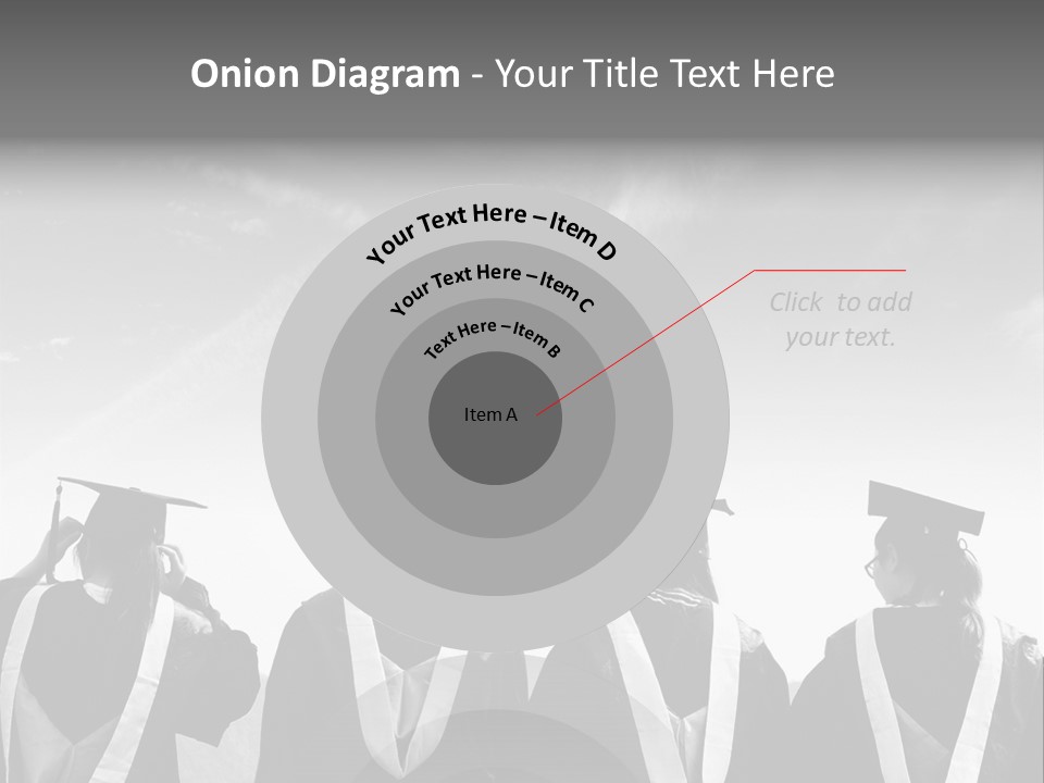 A Group Of People In Graduation Gowns Standing Together PowerPoint Template