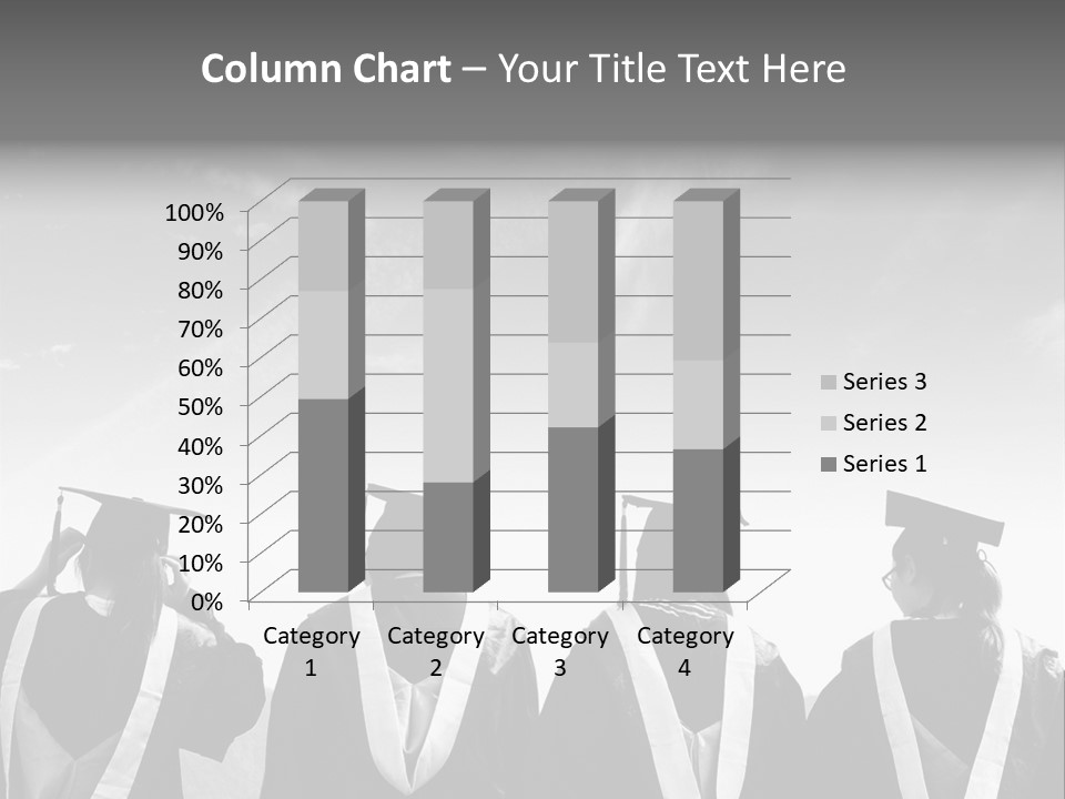A Group Of People In Graduation Gowns Standing Together PowerPoint Template