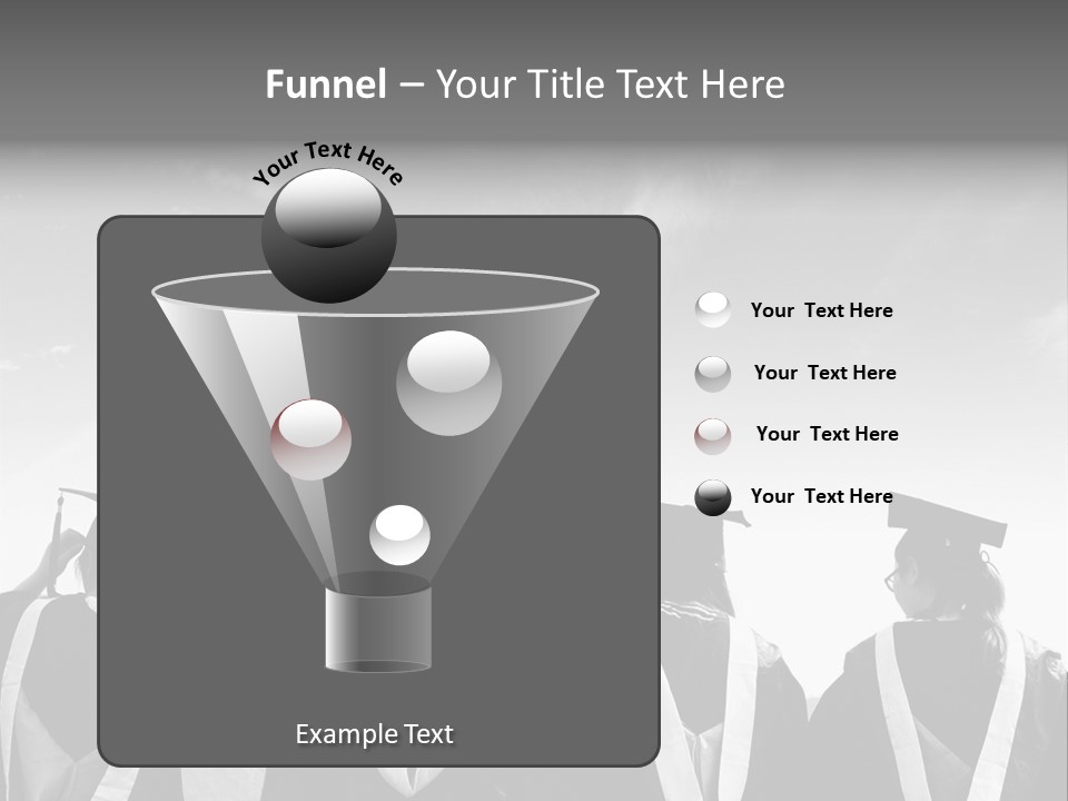 A Group Of People In Graduation Gowns Standing Together PowerPoint Template