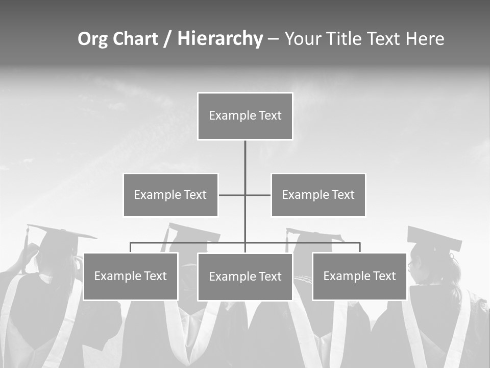 A Group Of People In Graduation Gowns Standing Together PowerPoint Template