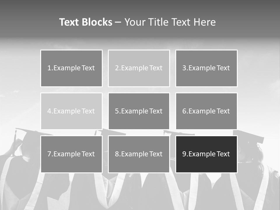 A Group Of People In Graduation Gowns Standing Together PowerPoint Template