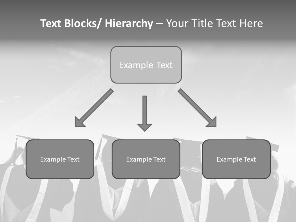 A Group Of People In Graduation Gowns Standing Together PowerPoint Template