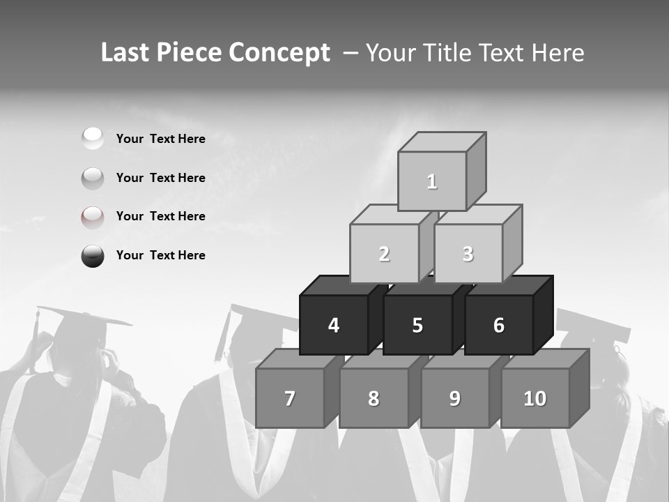 A Group Of People In Graduation Gowns Standing Together PowerPoint Template