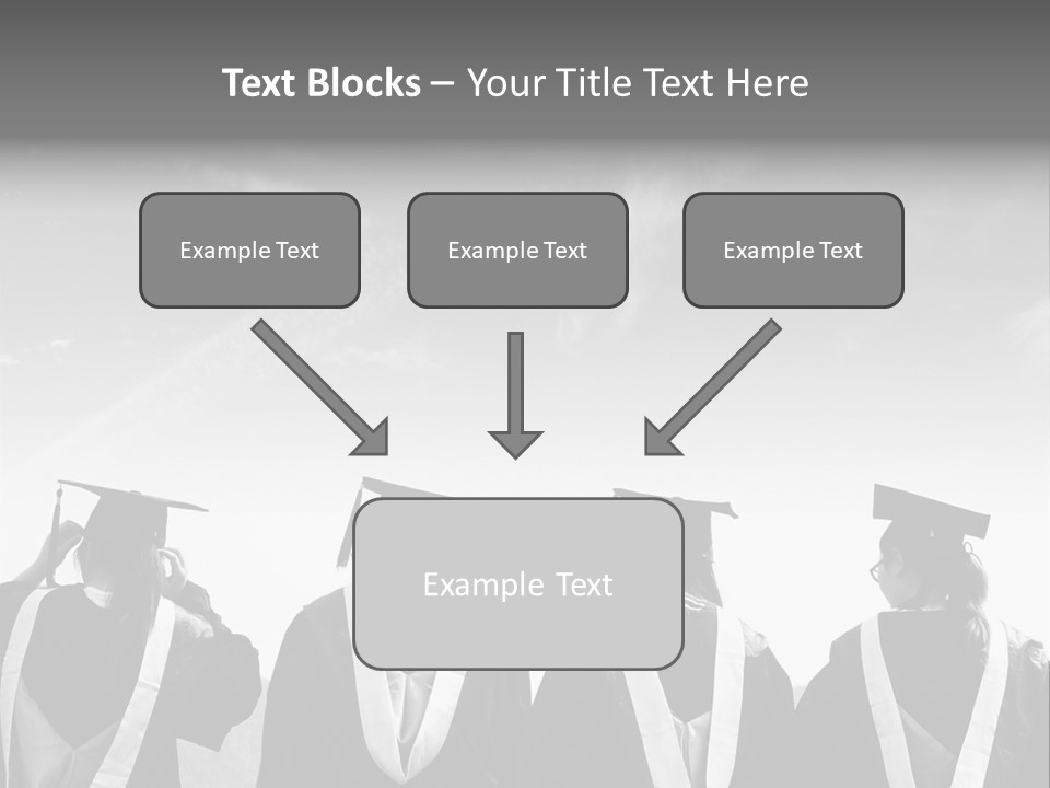 A Group Of People In Graduation Gowns Standing Together PowerPoint Template