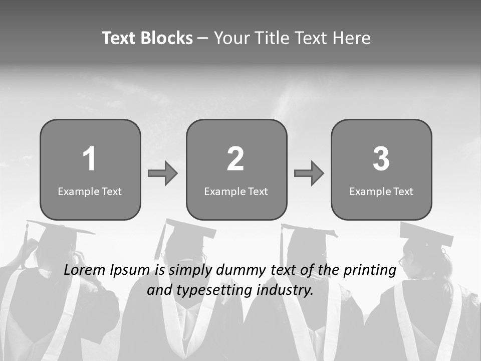 A Group Of People In Graduation Gowns Standing Together PowerPoint Template