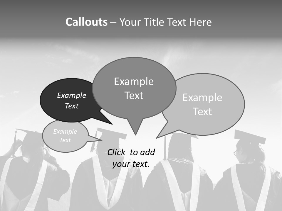 A Group Of People In Graduation Gowns Standing Together PowerPoint Template