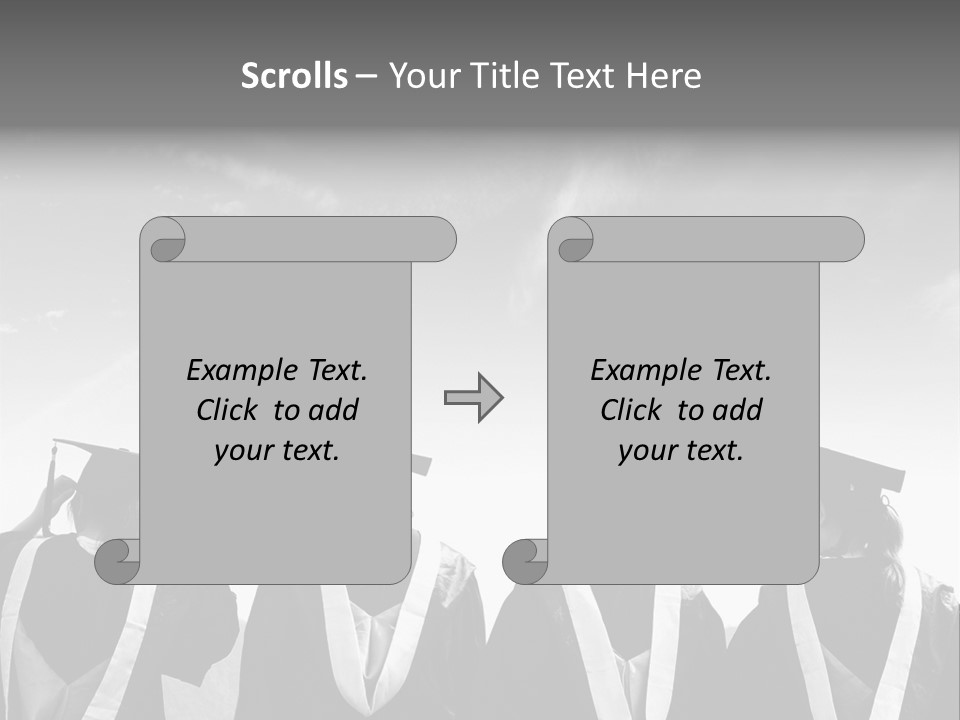 A Group Of People In Graduation Gowns Standing Together PowerPoint Template