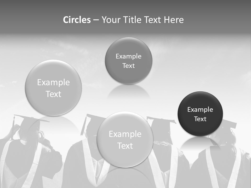 A Group Of People In Graduation Gowns Standing Together PowerPoint Template