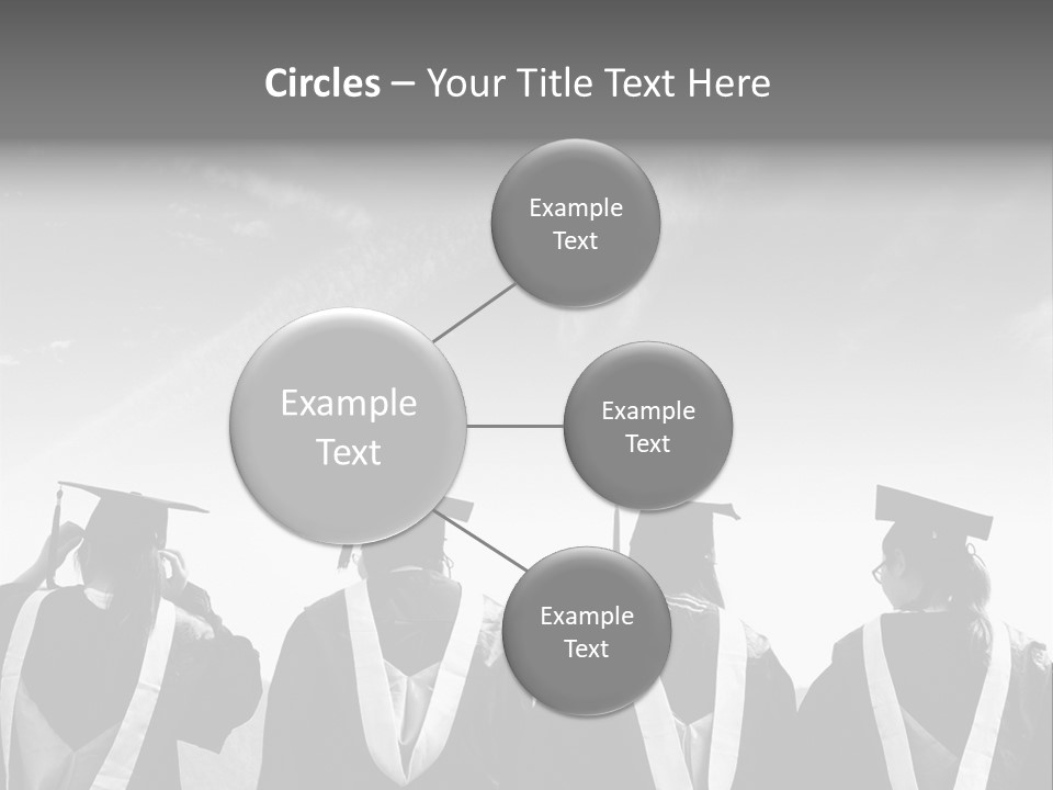 A Group Of People In Graduation Gowns Standing Together PowerPoint Template