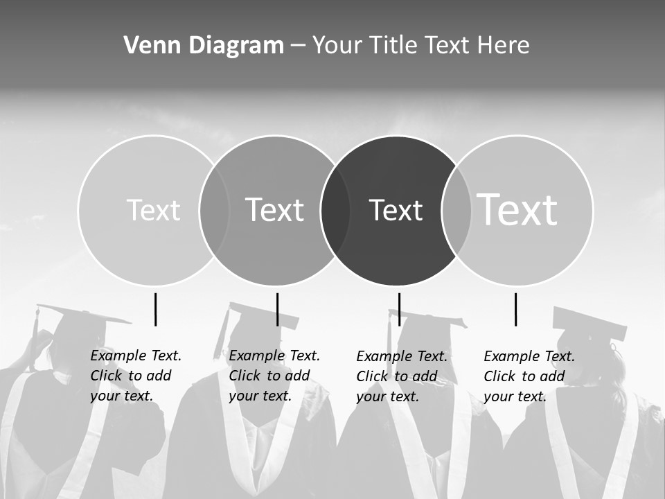 A Group Of People In Graduation Gowns Standing Together PowerPoint Template