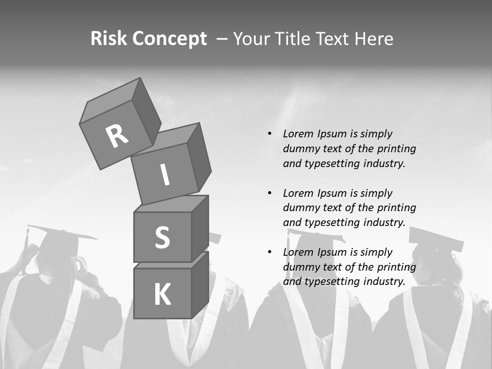 A Group Of People In Graduation Gowns Standing Together PowerPoint Template