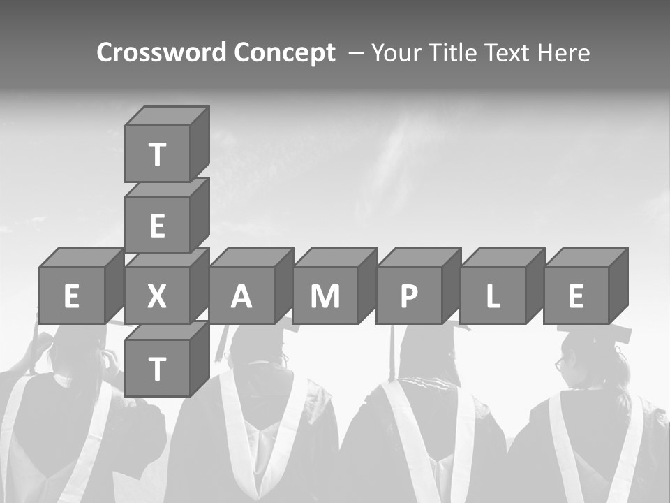 A Group Of People In Graduation Gowns Standing Together PowerPoint Template