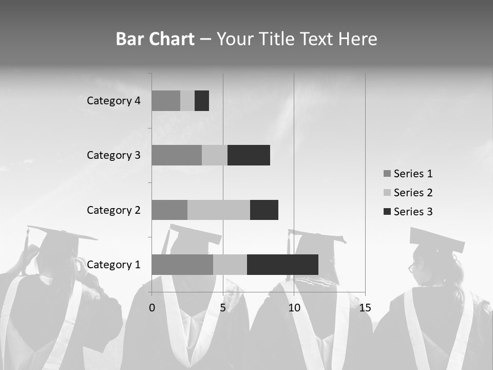 A Group Of People In Graduation Gowns Standing Together PowerPoint Template