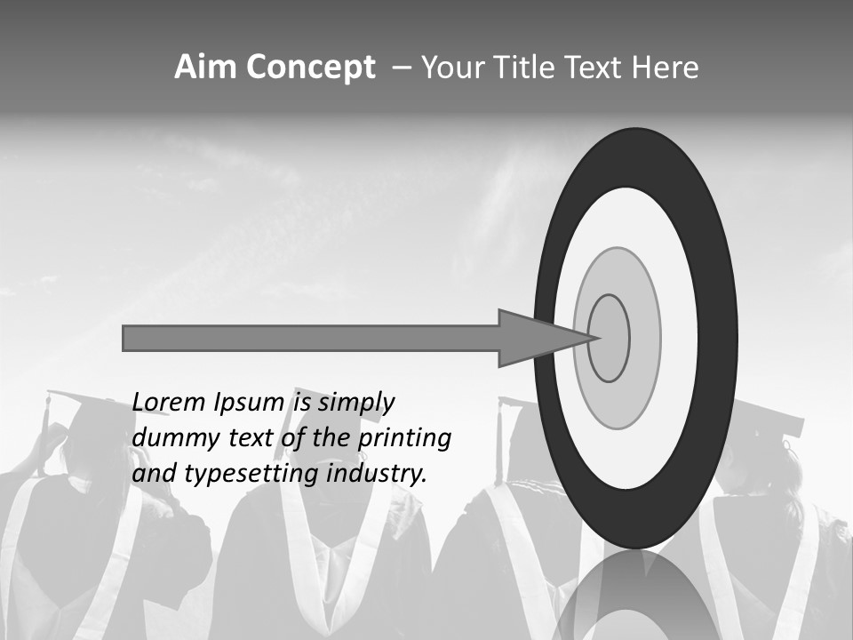 A Group Of People In Graduation Gowns Standing Together PowerPoint Template