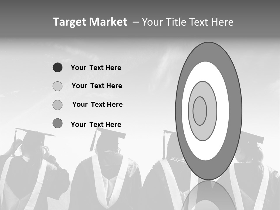 A Group Of People In Graduation Gowns Standing Together PowerPoint Template