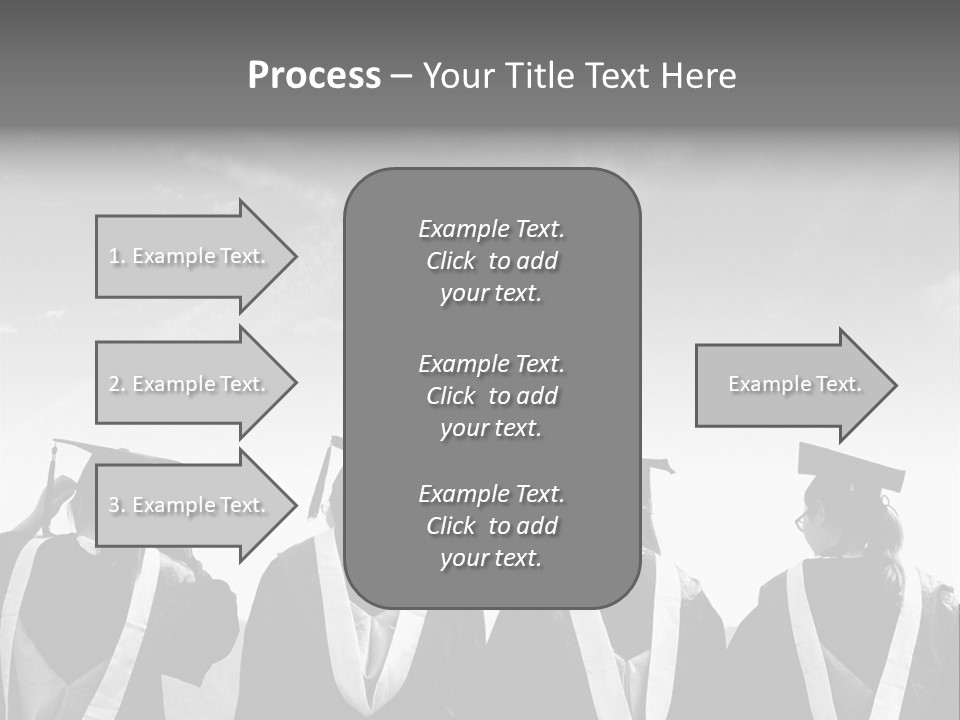 A Group Of People In Graduation Gowns Standing Together PowerPoint Template