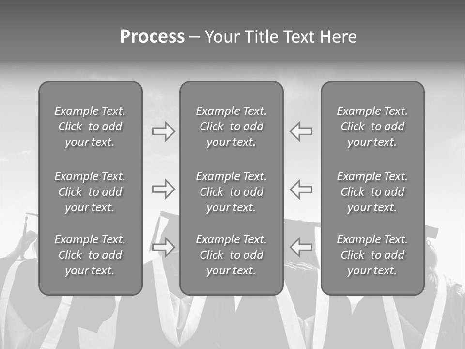 A Group Of People In Graduation Gowns Standing Together PowerPoint Template