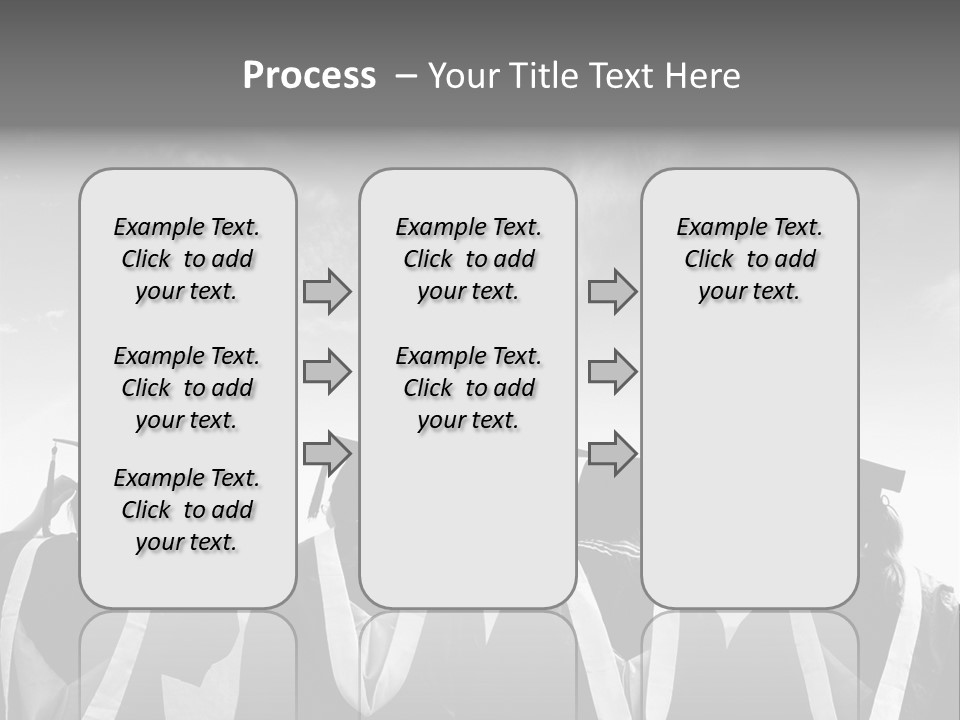 A Group Of People In Graduation Gowns Standing Together PowerPoint Template