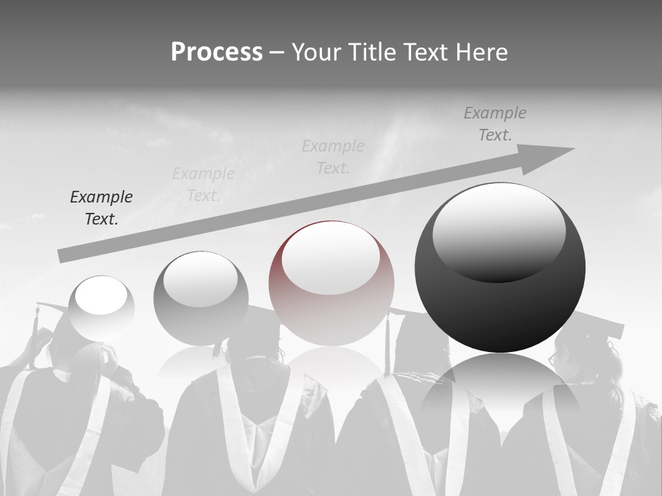 A Group Of People In Graduation Gowns Standing Together PowerPoint Template