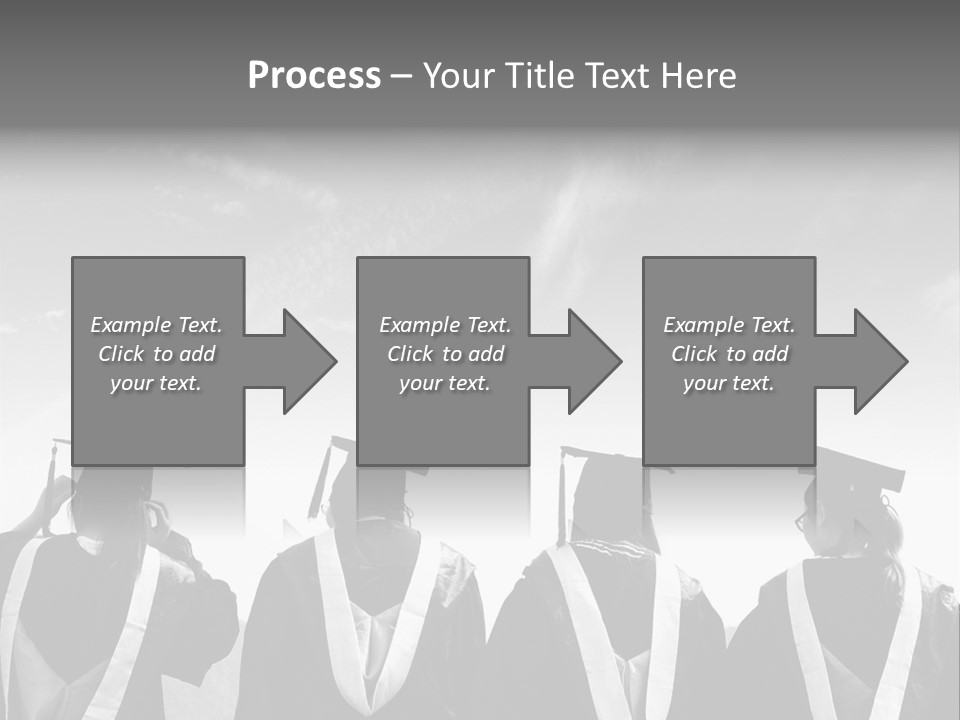 A Group Of People In Graduation Gowns Standing Together PowerPoint Template