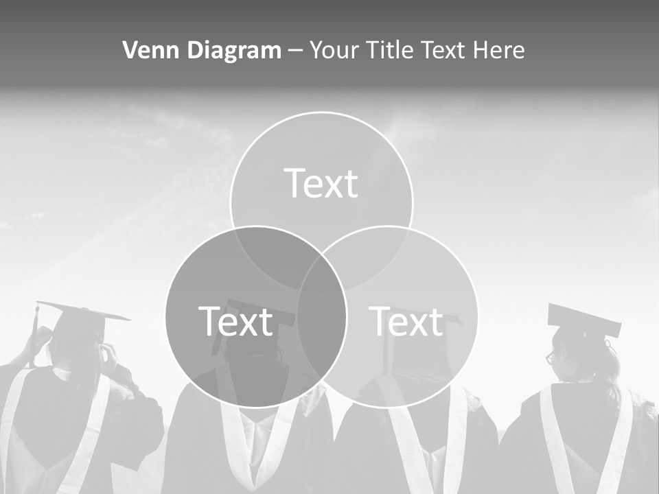 A Group Of People In Graduation Gowns Standing Together PowerPoint Template