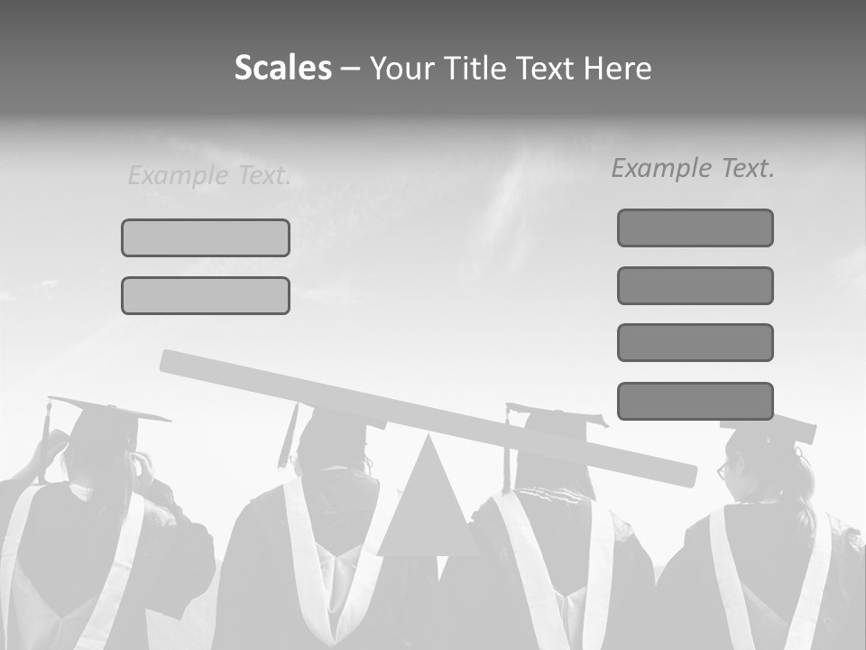 A Group Of People In Graduation Gowns Standing Together PowerPoint Template