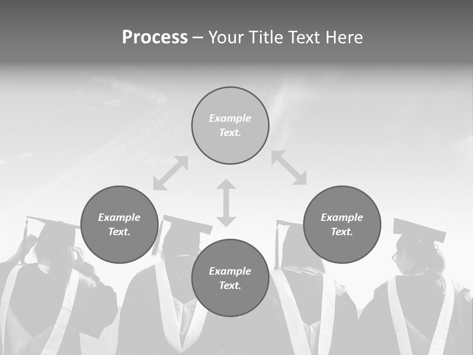 A Group Of People In Graduation Gowns Standing Together PowerPoint Template