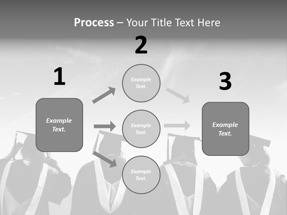 A Group Of People In Graduation Gowns Standing Together PowerPoint Template