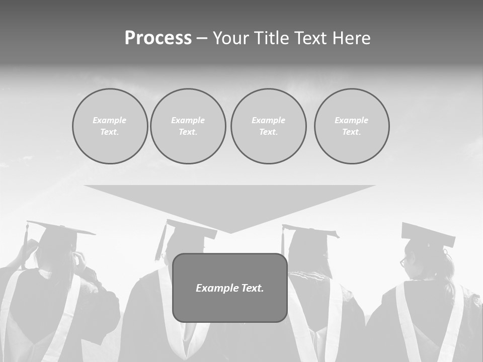 A Group Of People In Graduation Gowns Standing Together PowerPoint Template