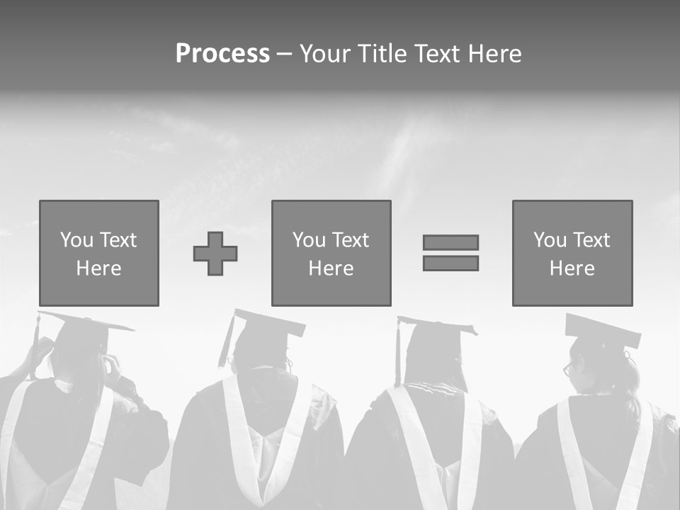 A Group Of People In Graduation Gowns Standing Together PowerPoint Template