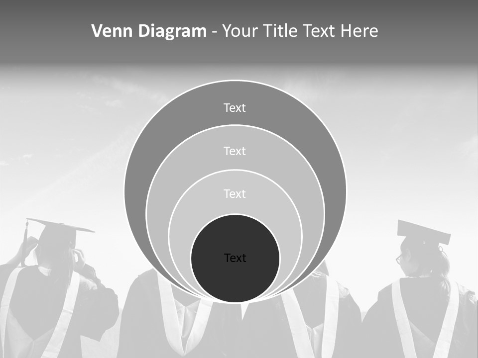A Group Of People In Graduation Gowns Standing Together PowerPoint Template