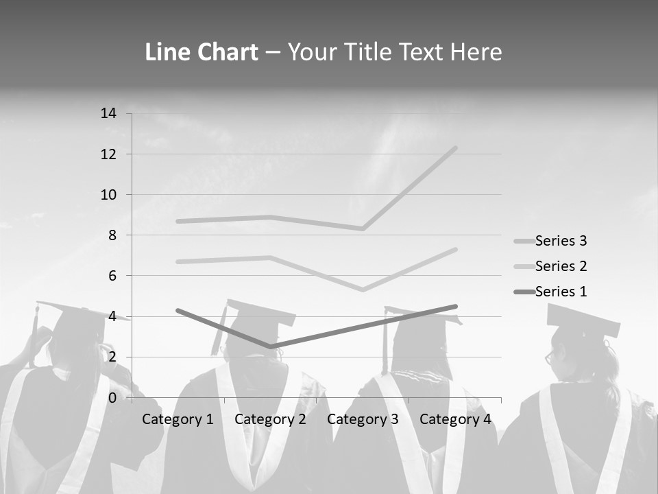A Group Of People In Graduation Gowns Standing Together PowerPoint Template