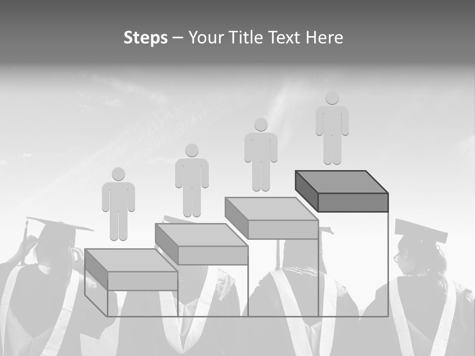 A Group Of People In Graduation Gowns Standing Together PowerPoint Template