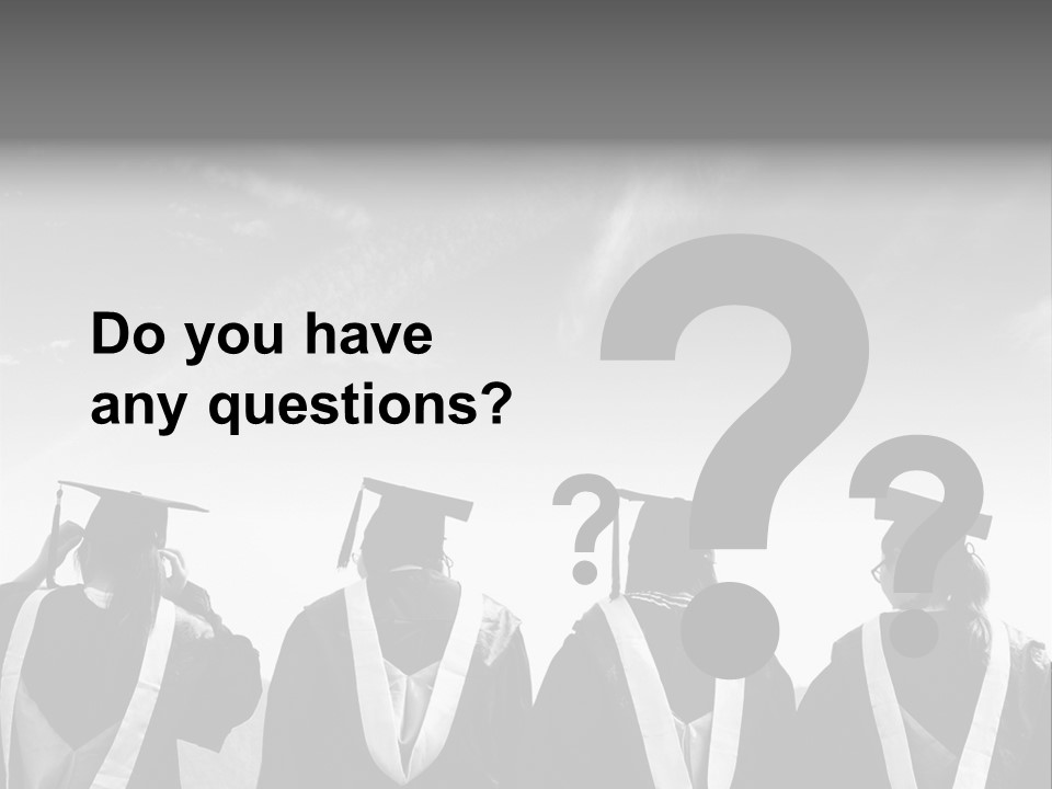 A Group Of People In Graduation Gowns Standing Together PowerPoint Template