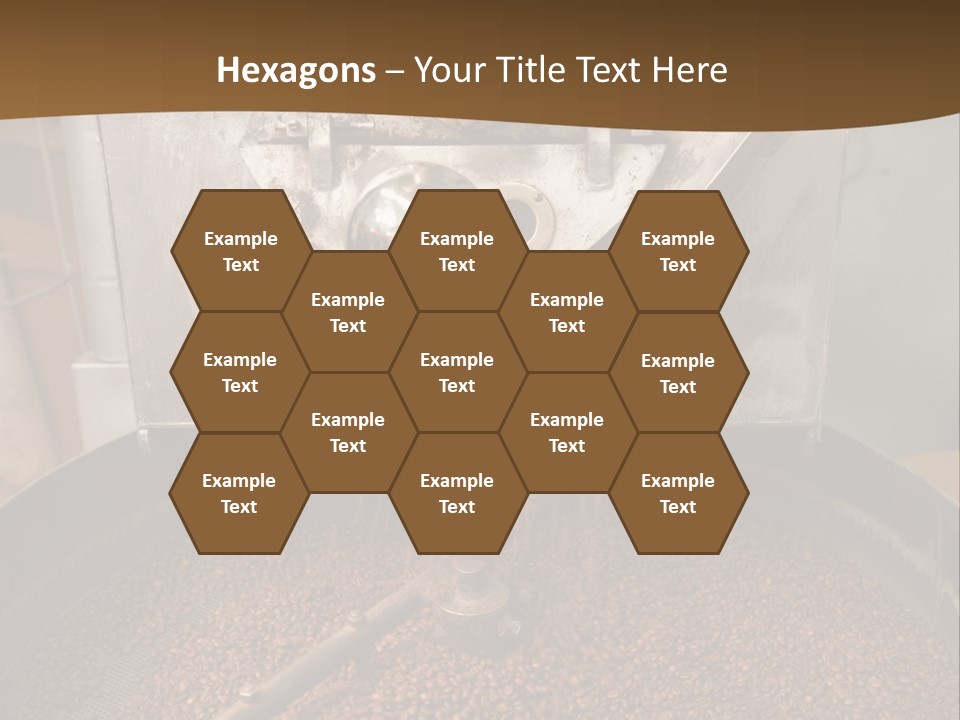 A Coffee Roaster With Coffee Beans In It PowerPoint Template