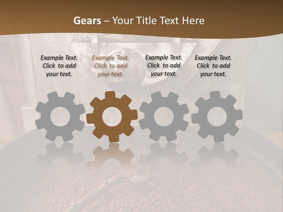 A Coffee Roaster With Coffee Beans In It PowerPoint Template