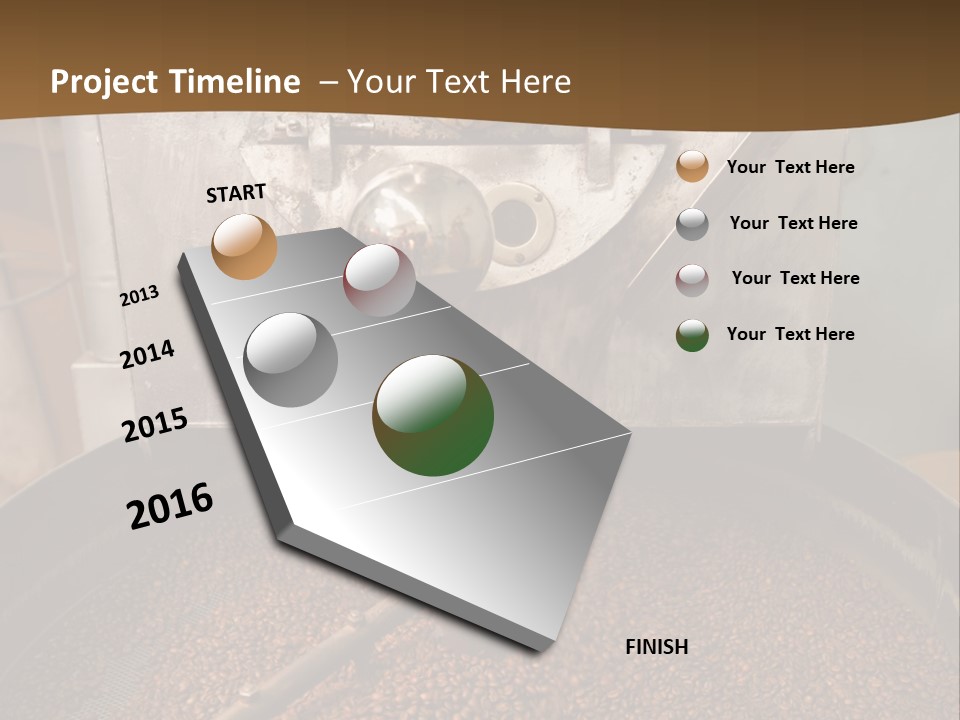 A Coffee Roaster With Coffee Beans In It PowerPoint Template