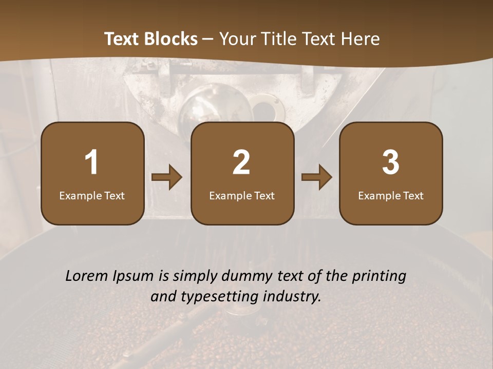 A Coffee Roaster With Coffee Beans In It PowerPoint Template