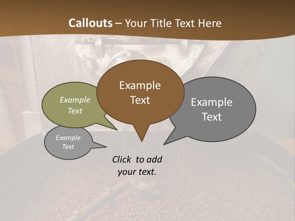 A Coffee Roaster With Coffee Beans In It PowerPoint Template