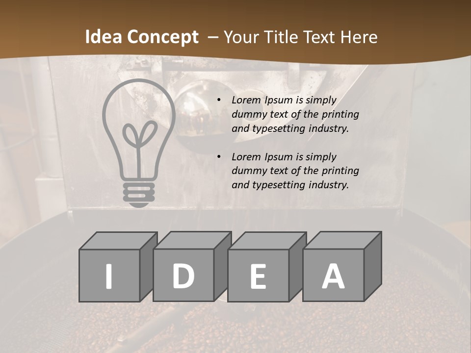 A Coffee Roaster With Coffee Beans In It PowerPoint Template