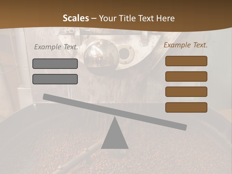 A Coffee Roaster With Coffee Beans In It PowerPoint Template
