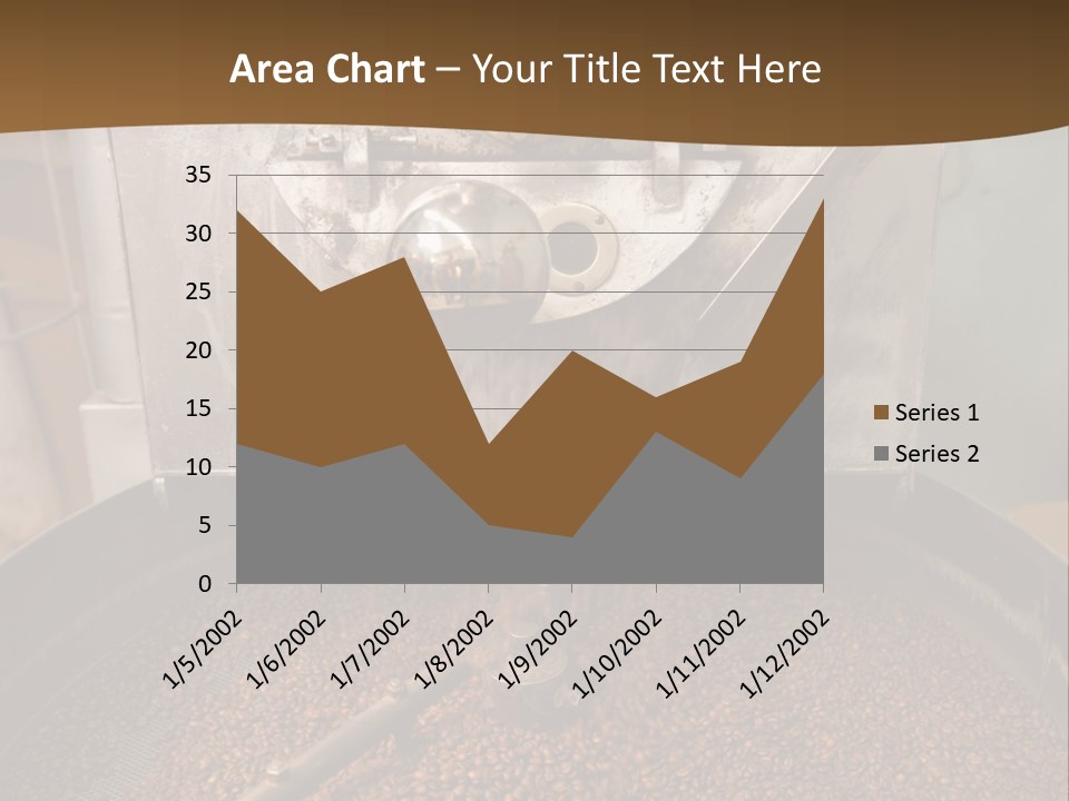 A Coffee Roaster With Coffee Beans In It PowerPoint Template