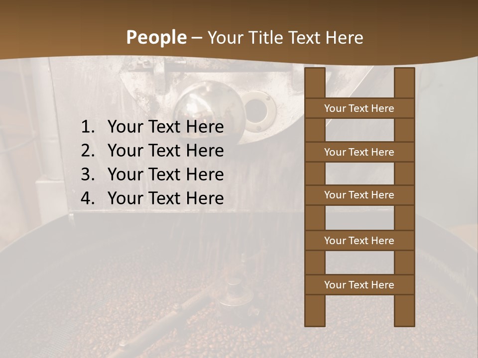 A Coffee Roaster With Coffee Beans In It PowerPoint Template