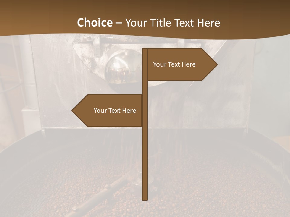 A Coffee Roaster With Coffee Beans In It PowerPoint Template