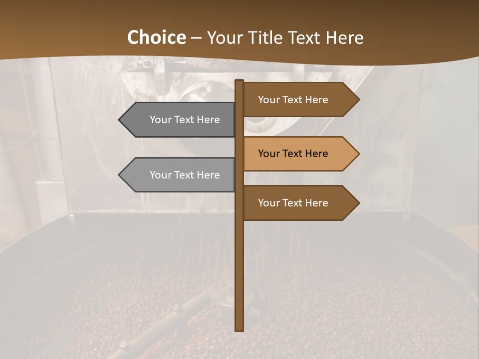 A Coffee Roaster With Coffee Beans In It PowerPoint Template