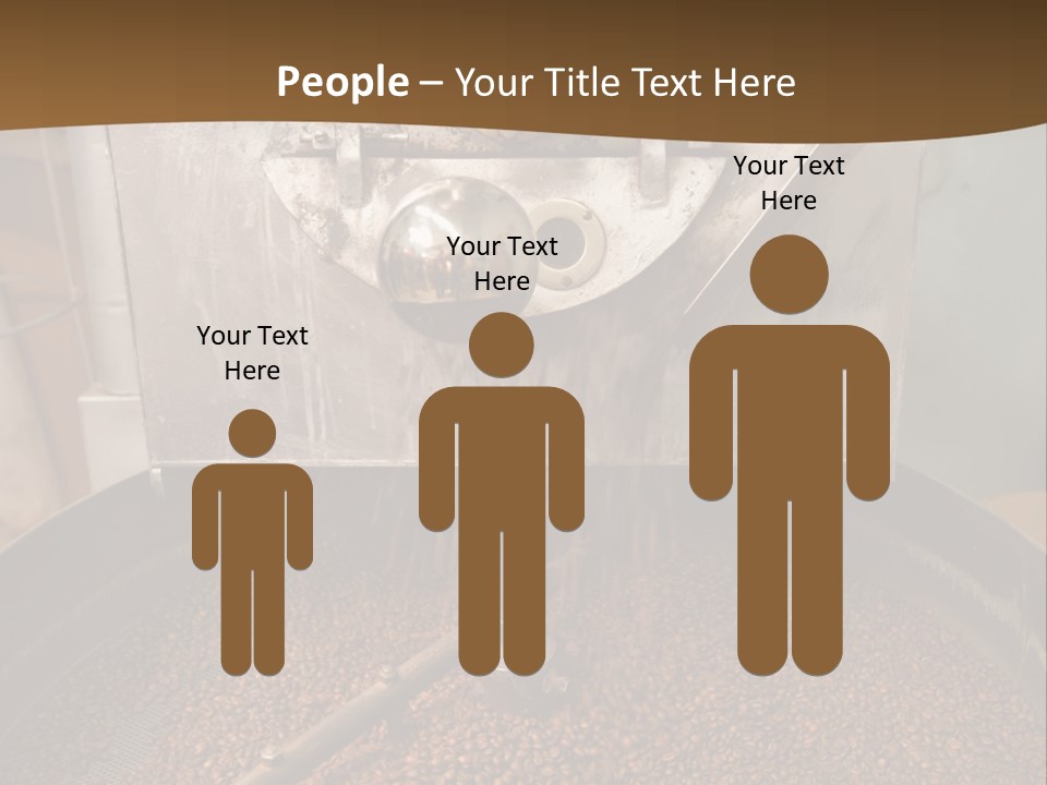 A Coffee Roaster With Coffee Beans In It PowerPoint Template