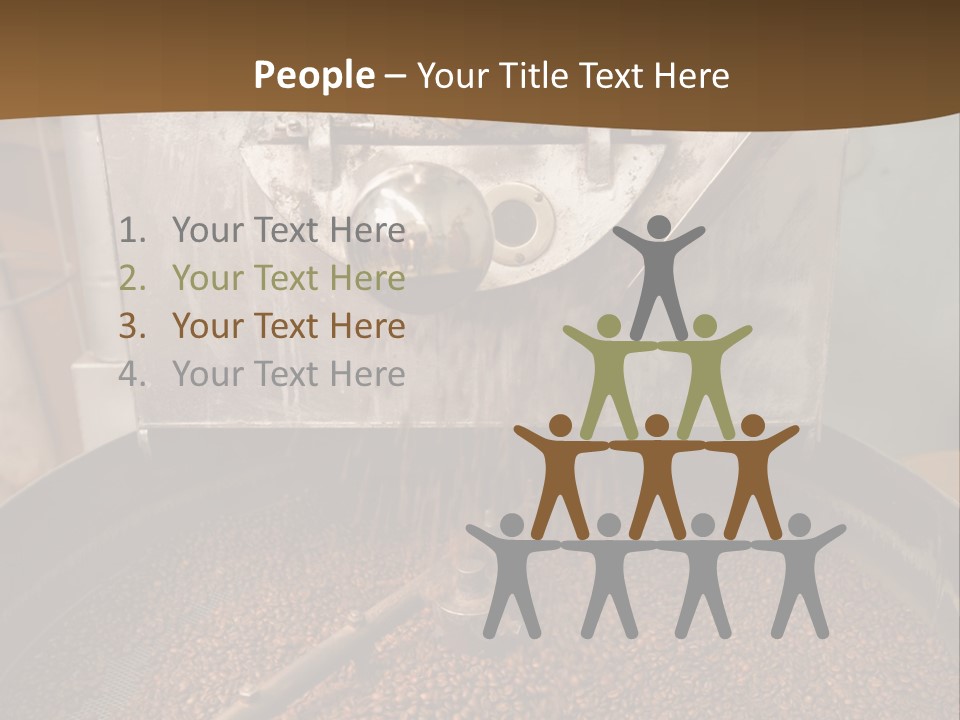 A Coffee Roaster With Coffee Beans In It PowerPoint Template