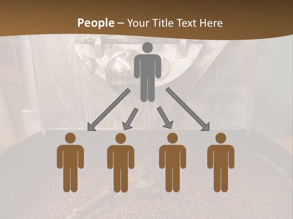 A Coffee Roaster With Coffee Beans In It PowerPoint Template